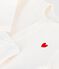 Baby set in plain embroidered cotton chest white