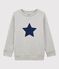 Unisex Children's Fleece Sweatshirt BELUGA grey/MEDIEVAL blue