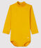 Baby's long-sleeved roll-neck bodysuit BOUDOR yellow