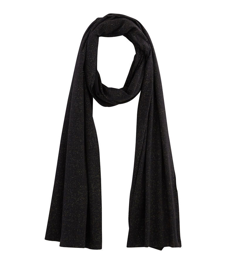 Women's Shiny Scarf black/yellow