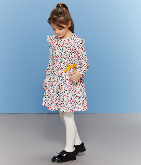 Girls' Print Dress MARSHMALLOW white/MULTICO white