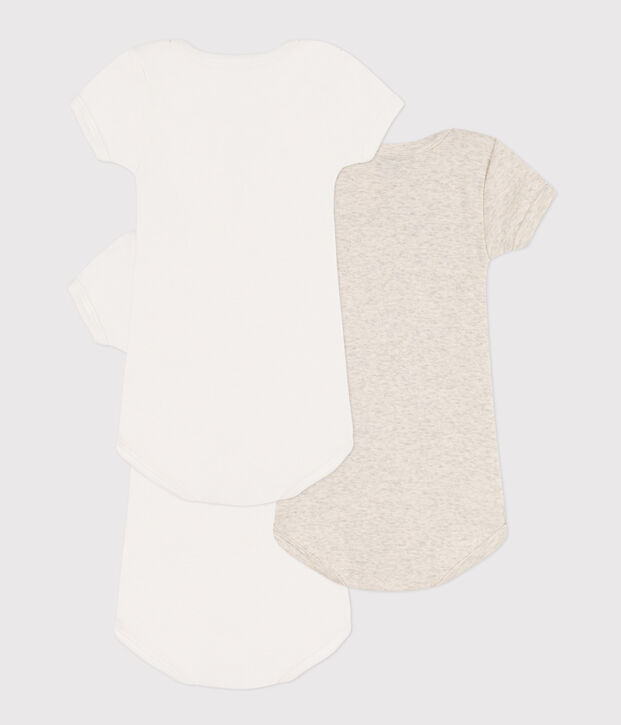 Short-Sleeved Cotton Globetrotteur Bodysuits - Pack of 3 multicolor