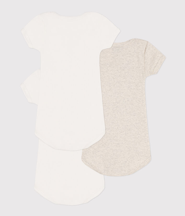 Short-Sleeved Cotton Globetrotteur Bodysuits - Pack of 3 multicolor
