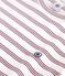 Women's short-sleeved stripy cotton T-shirt white/red