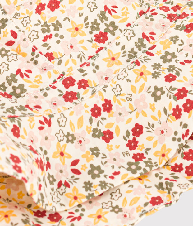 Babies' Floral Floppy Sun Hat Ecru/multicolor