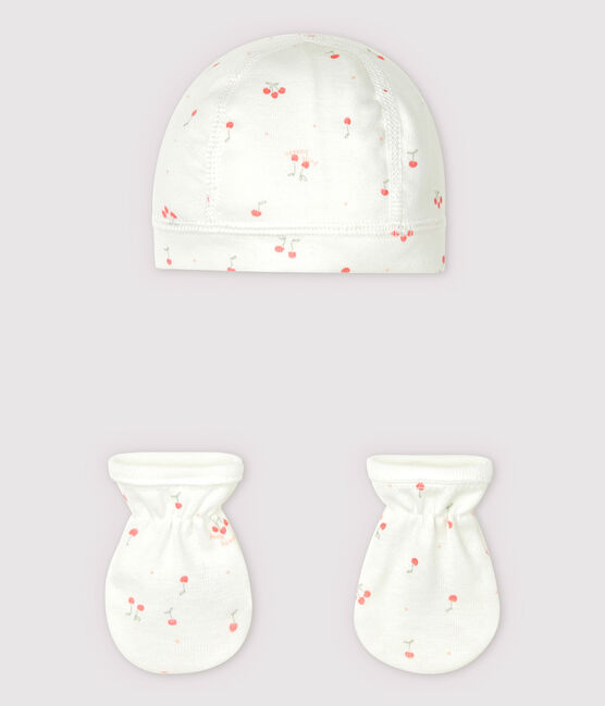 Newborn Babies' Organic Cotton Boat Bonnet and Mittens Set variante 2