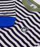 Children's long-sleeved stripy cotton T-shirt SOIR blue/MILK