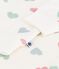 Women's cotton terry pyjamas printed with hearts Ecru/multicolor
