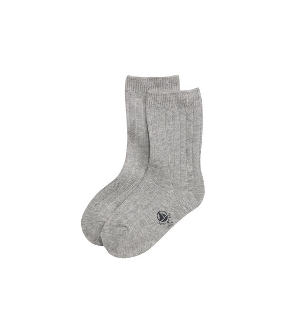 Boys' plain socks SUBWAY CHINE grey