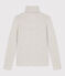 Women's Warm Iconic Roll Neck T-Shirt BELUGA CHINE grey