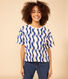 Women's Boxy Patterned Cotton T-Shirt