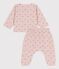 Babies' Tube Knit Patterned Set SALINE pink/MULTICO white
