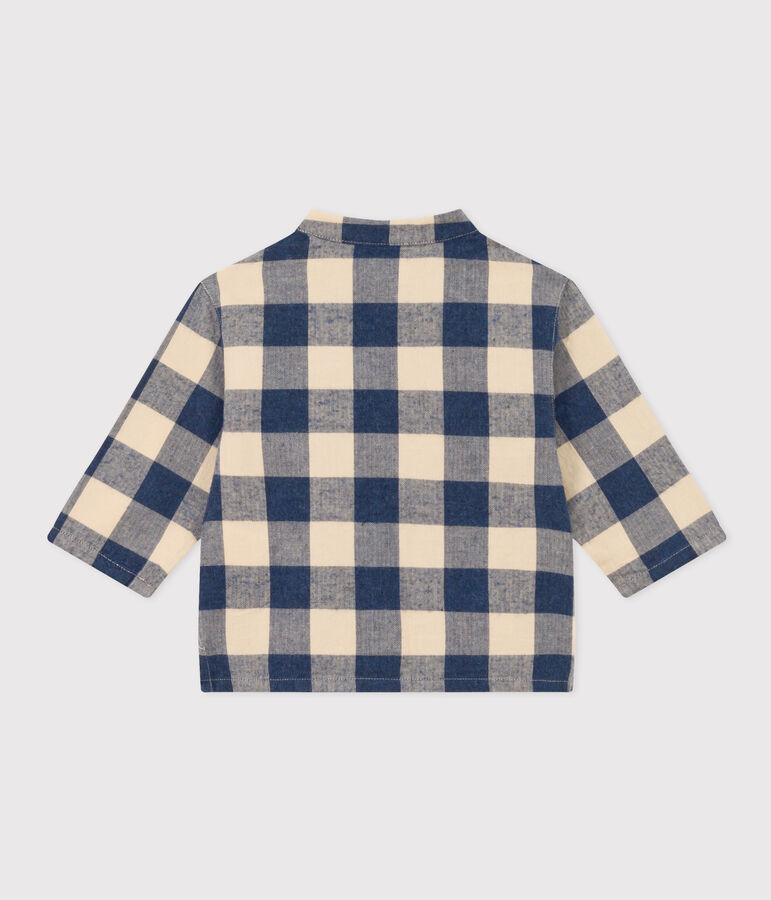 Babies' Checked Flannel Shirt blue/ecru