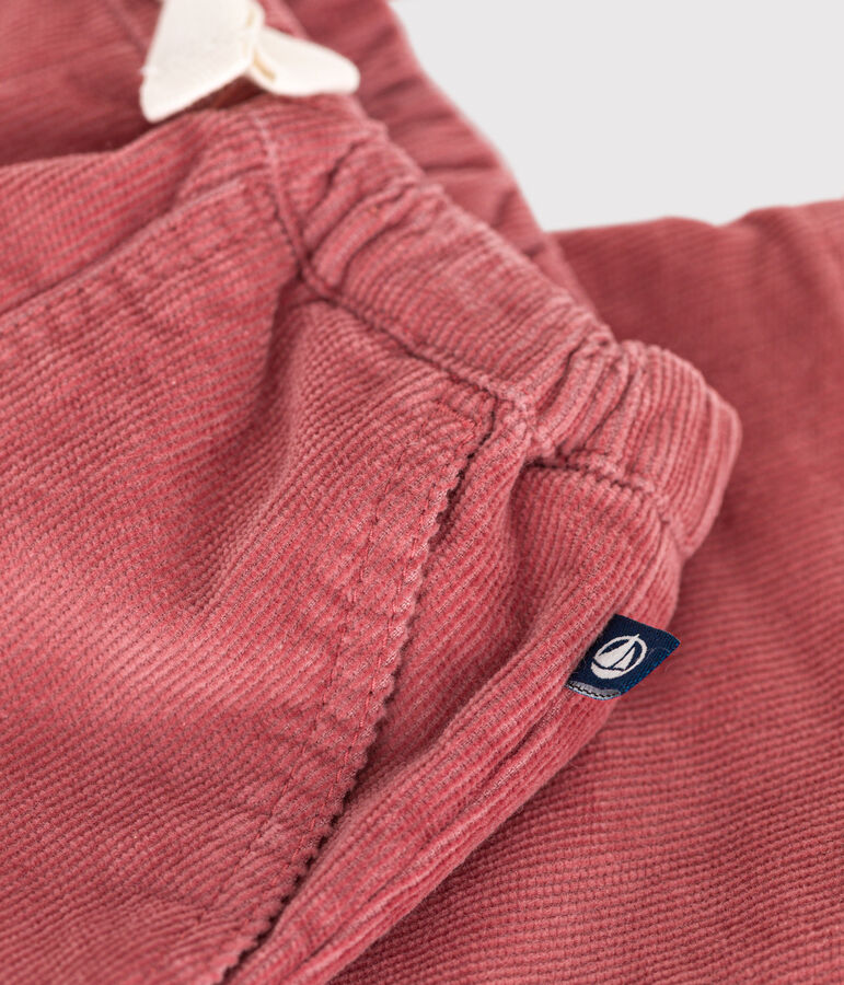 Babies' velour trousers pink