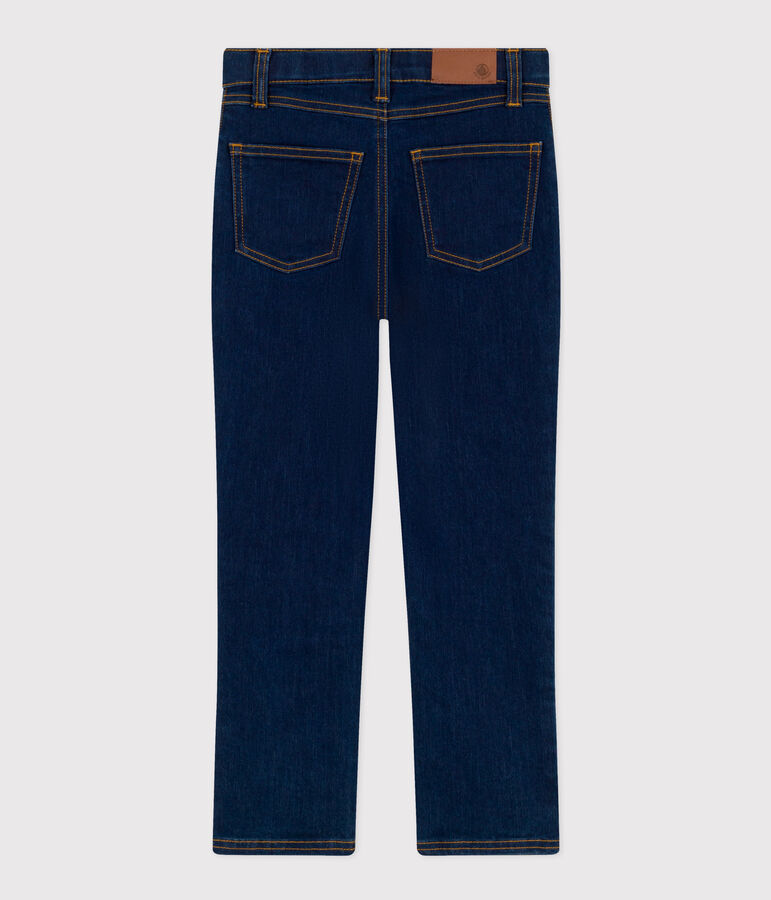 Girls' slim denim trousers blue
