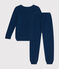 Children's plain pyjamas in brushed terry towelling INCOGNITO blue