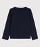 Girls' Long-Sleeved Cotton T-Shirt SMOKING blue