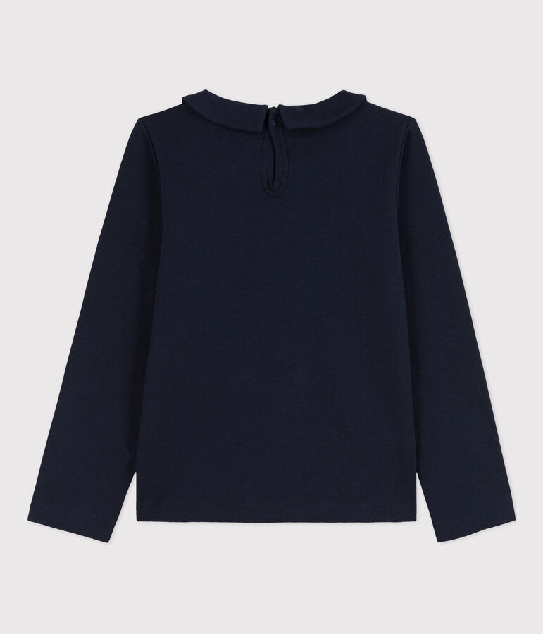 Girls' Long-Sleeved Cotton T-Shirt SMOKING blue