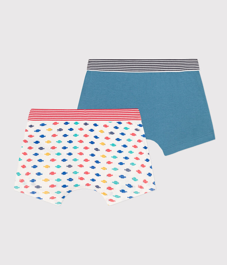 Boys' Cotton Sea Animals Boxer Shorts - Pack of 2 multicolor