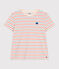 Women's Straight striped cotton T-Shirt AVALANCHE white/MULTICO