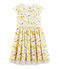 Girls' Short-Sleeved Dress MARSHMALLOW white/MULTICO white