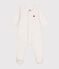 UNISEX VELOUR BODYJAMAS MARSHMALLOW white