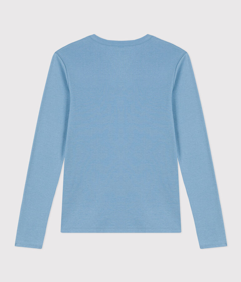 Women's Iconic Cotton Round Neck T-Shirt blue