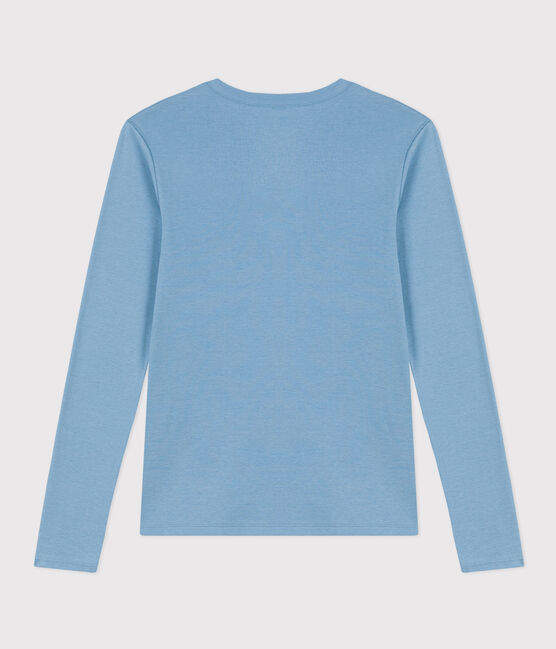 Women's Iconic Cotton Round Neck T-Shirt AZUL blue