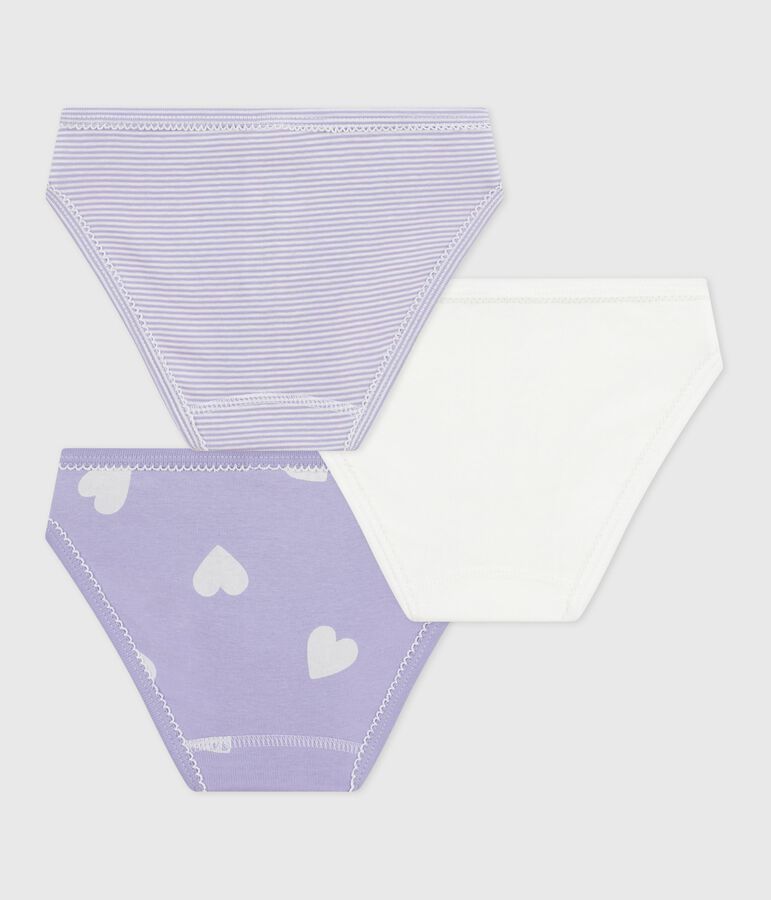 Pack of children's heart-print cotton pants multicolor