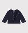 Babies' plain cotton cardigan with a heart badge SOIR
