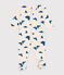 Babies' walrus pattern tube-knit pyjamas AVALANCHE white/MULTICO
