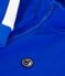 Children's zipped stand-up collar sweatshirt in plain cotton PERSE blue