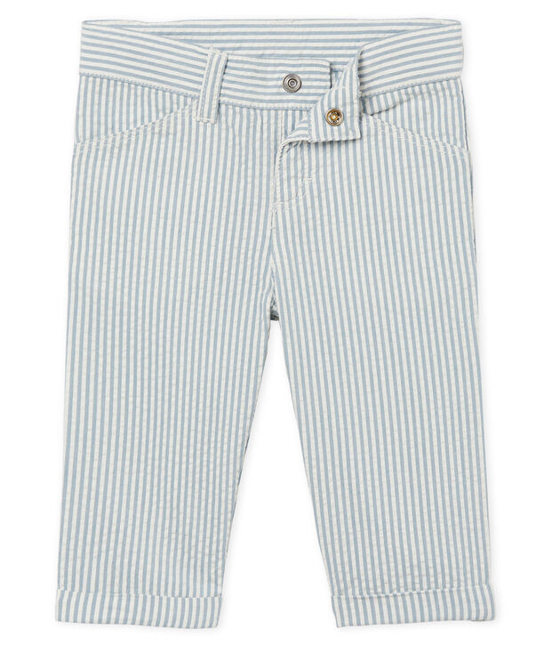 Baby boys' striped trousers blue/white