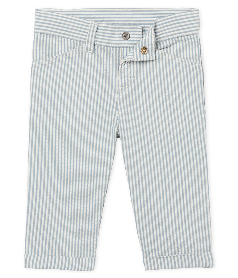 Baby boys' striped trousers blue/white
