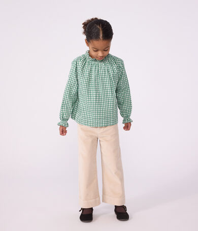 Children's wide-leg corduroy trousers