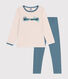 Girls' long-sleeved cotton pyjamas