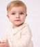 Babies' footless flower-print cotton pyjama suit with a collar white/multicolor