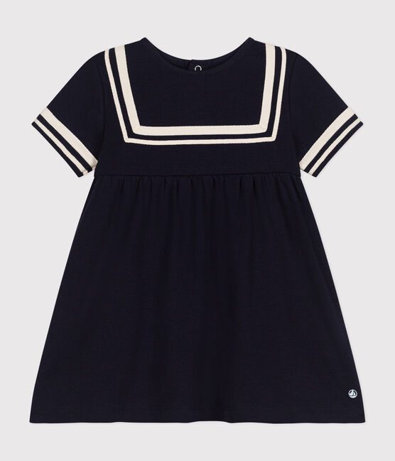 Babies' Organic Cotton Sailor Dress SMOKING blue
