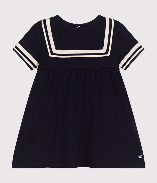 Babies' Organic Cotton Sailor Dress blue