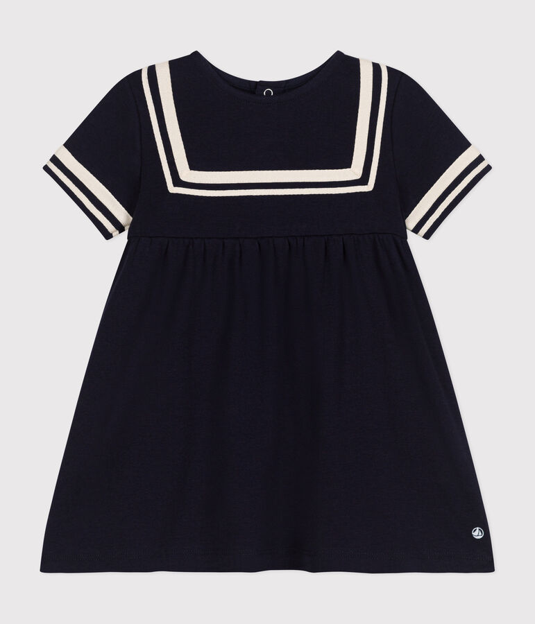 Babies' Organic Cotton Sailor Dress blue