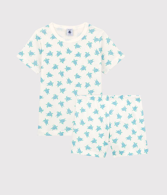 Unisex Children's Cotton Short Pyjamas MARSHMALLOW white/MULTICO white