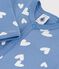 Pyjama b&eacute;b&eacute; en coton sans pieds imprim&eacute; c&oelig;urs blue/white