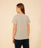 Women's Straight Round-Neck Cotton T-Shirt AVALANCHE /CROCO