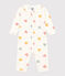 Babies' Multicoloured Heart Patterned Footless Cotton Pyjamas MARSHMALLOW white/MULTICO white
