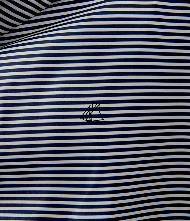 Unisex short windbreaker blue/white