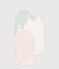 Babies' floral cotton bodysuits with straps - 3-Pack variante 1