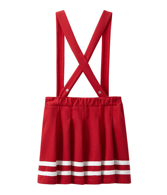 Girl's skirt with removable straps TERKUIT red