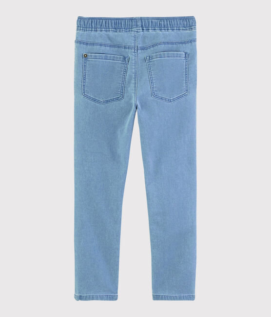 Boys' Denim Fleece Trousers DENIM CLAIR blue
