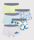 Boys' Cat Pattern Boxer Shorts - 5-Pack