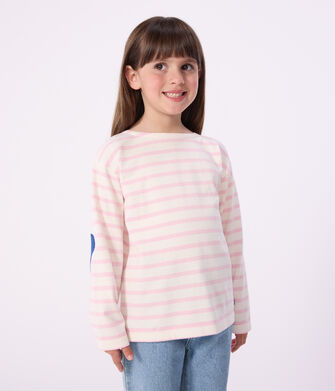 Children's stripy cotton Breton top